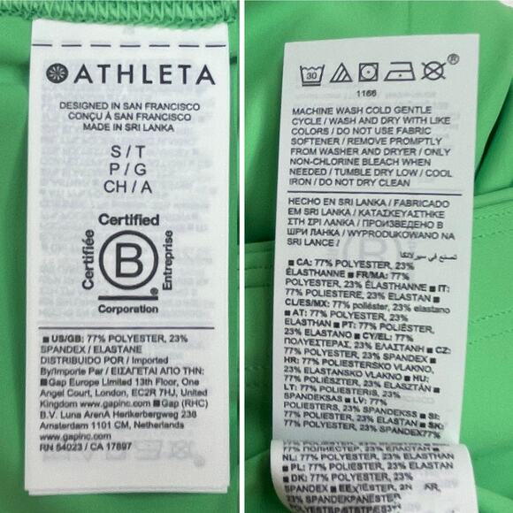 Athleta Interval Stash Leggings Sz S TALL New $89 Valley Green High Rise 27” Ins - Picture 5 of 6